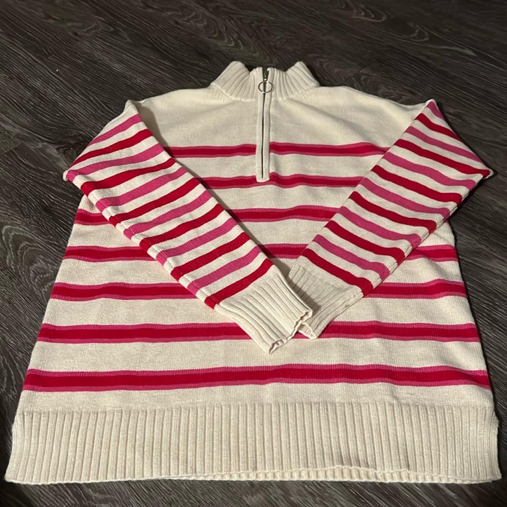 LOFT tunic quarter zip women’s sweater